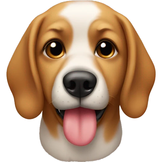 dog with mouth kissing emoji