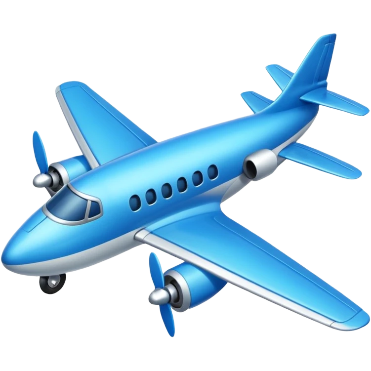 Blue airplane emoji
