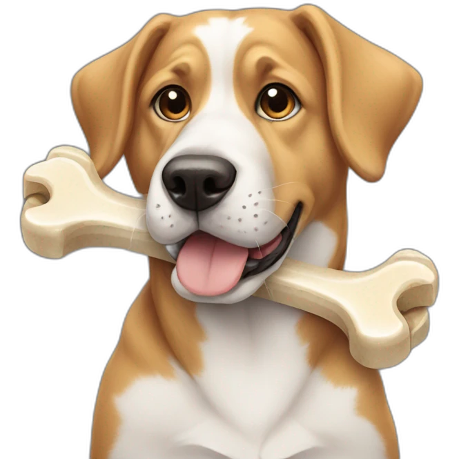 Dog with bone emoji