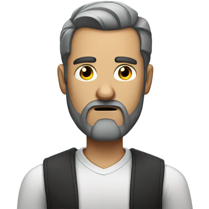 Man with beard judging you emoji