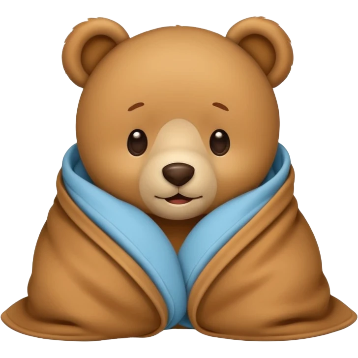 Happy teddy bear hiding under covers  emoji