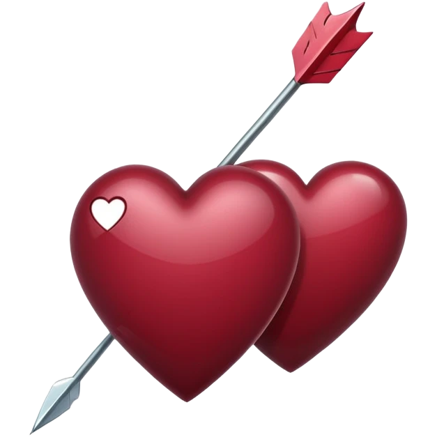 Maroon Heart with arrow through it  emoji