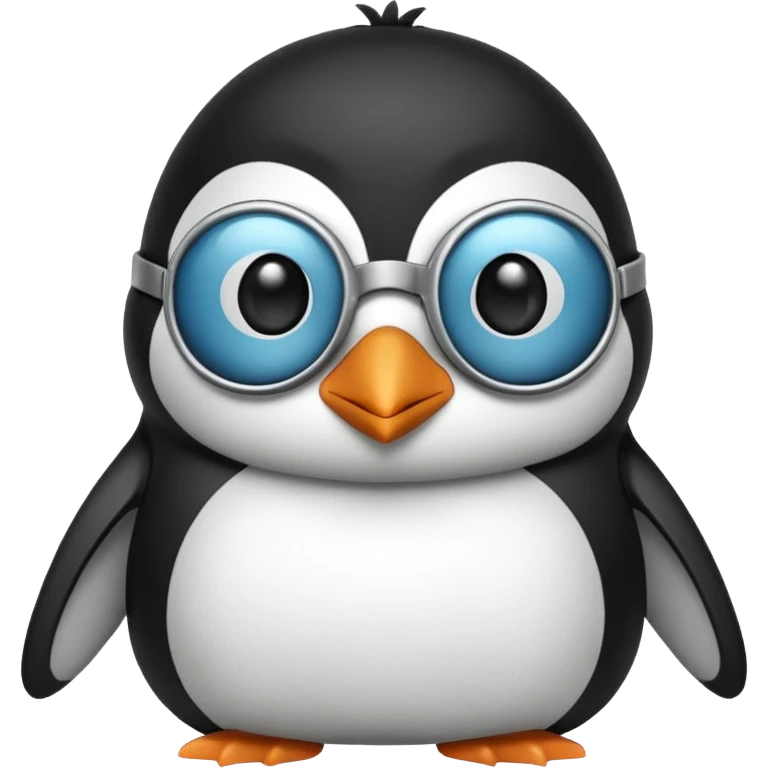 Penguin wearing I emoji