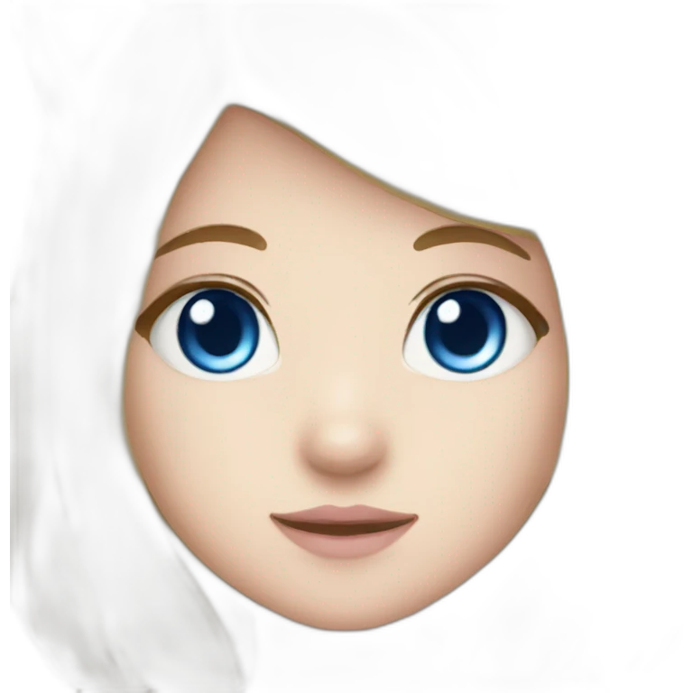 Neko girl blue eyes emoji