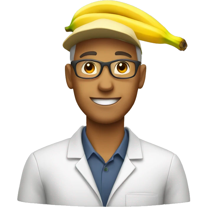 Teacher with a banana hat emoji