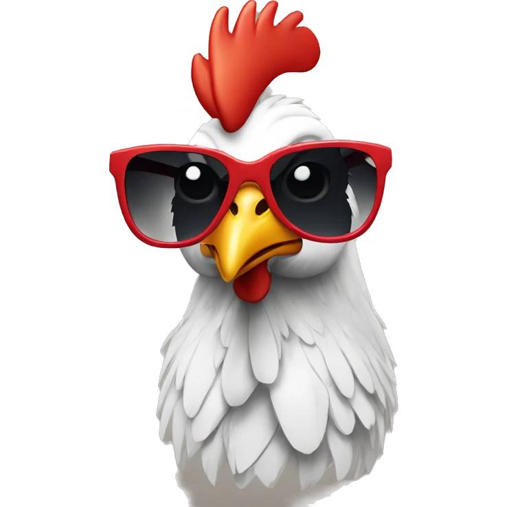 rooster with sunglasses emoji