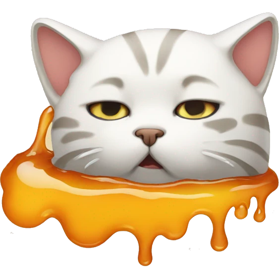 Melting cat emoji
