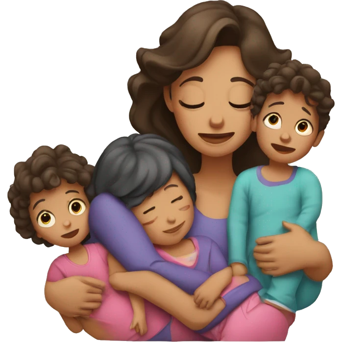 Tired mom of 3 kids by age- oldest is daughter, second is son, youngest toddler daughter emoji