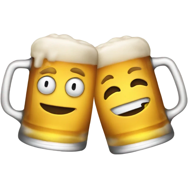 Emojis clinking glasses of beer  emoji