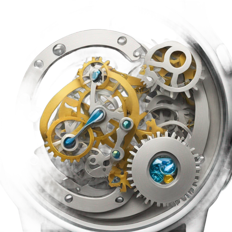 microscope looking at a watch emoji