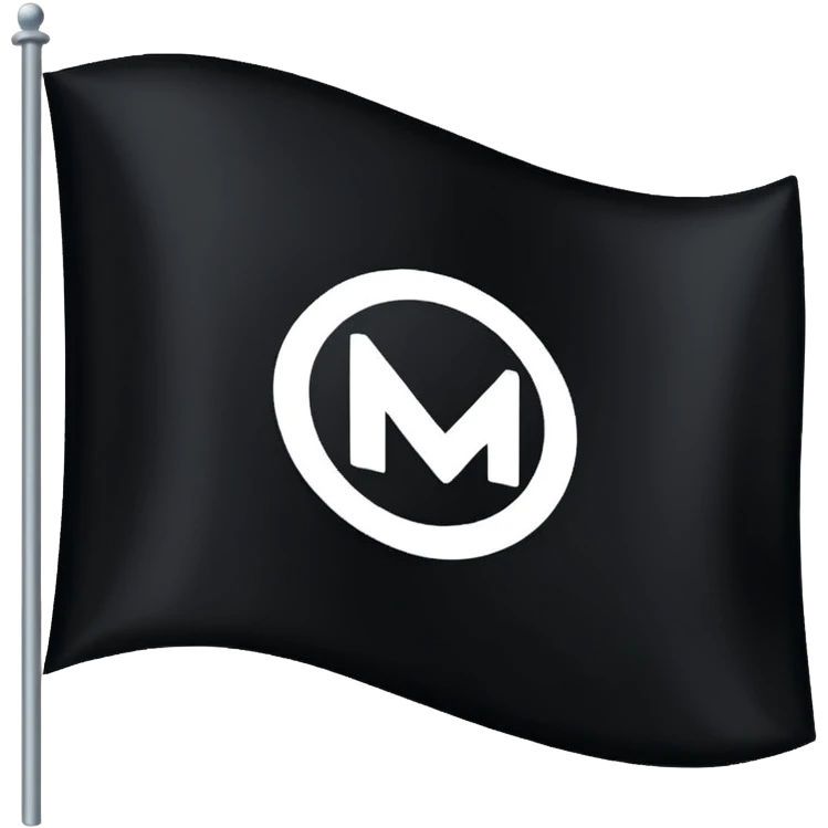 MB logo on a flag black emoji