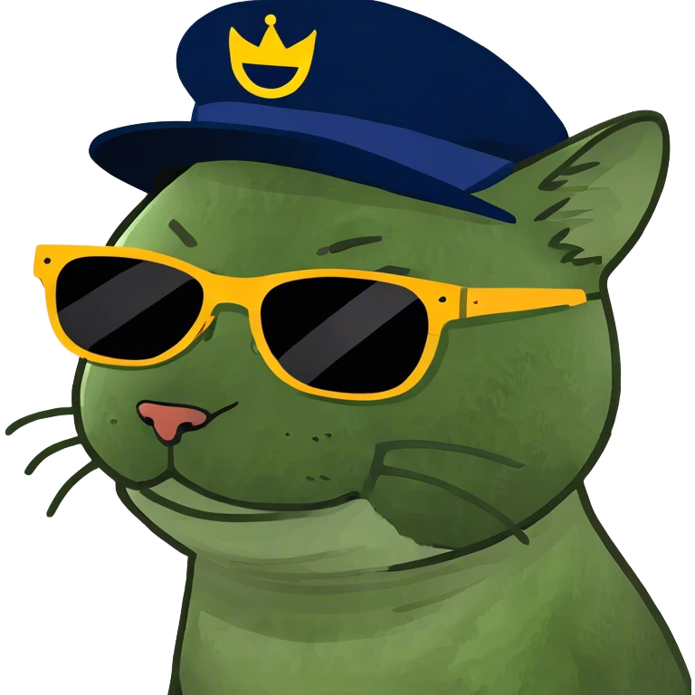 Cat with sunglasses emoji