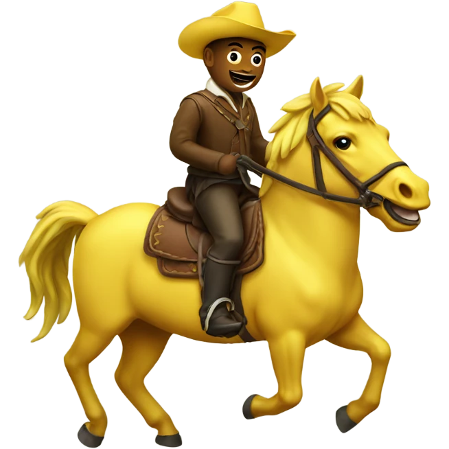 banana riding a horse emoji