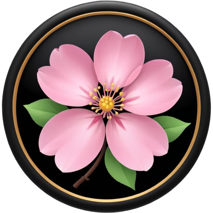 pink girly framed photo of a blossom emoji