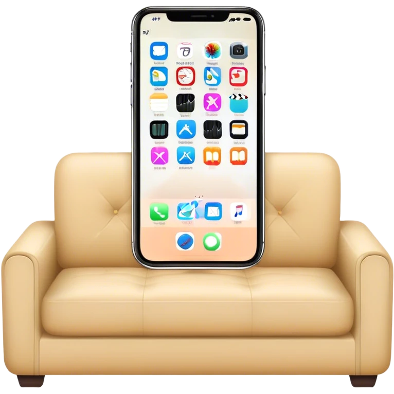 iPhone on couch emoji