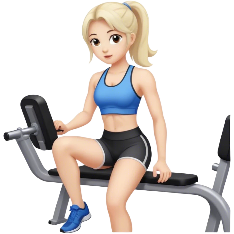 A girly girl at the gym emoji