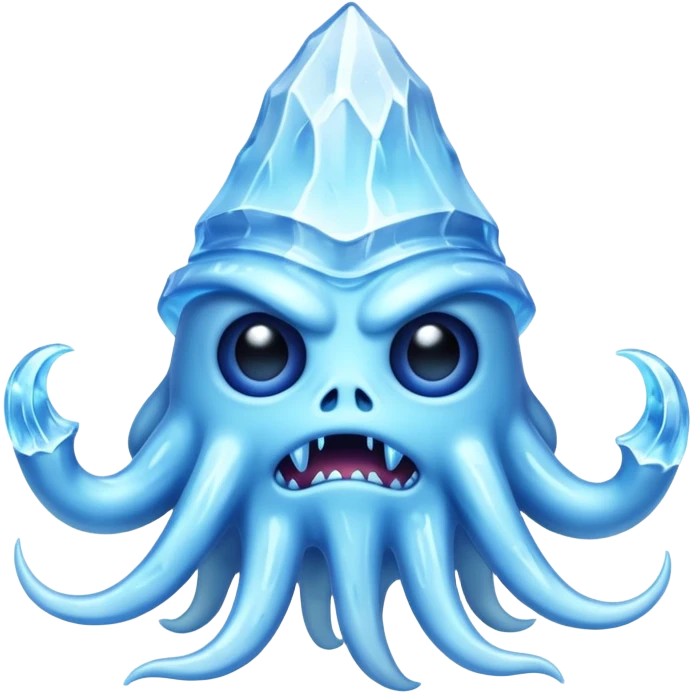 an eldritch ice monster, monster made of ice emoji