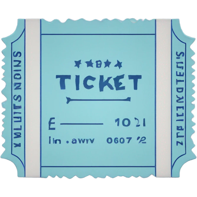 blue ticket emoji