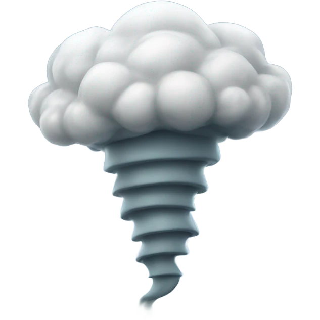 tornado with white liquid emoji