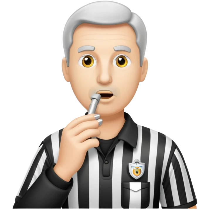 referee blowing whistle emoji