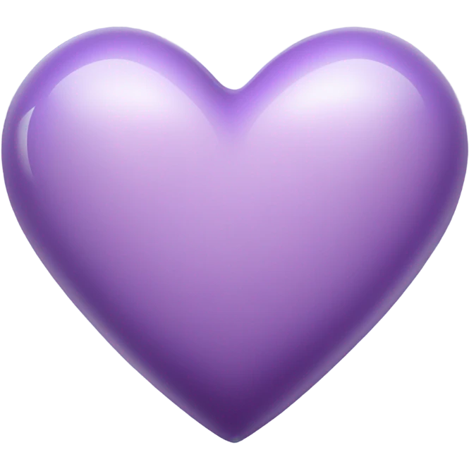 Light purple heart realistic emoji