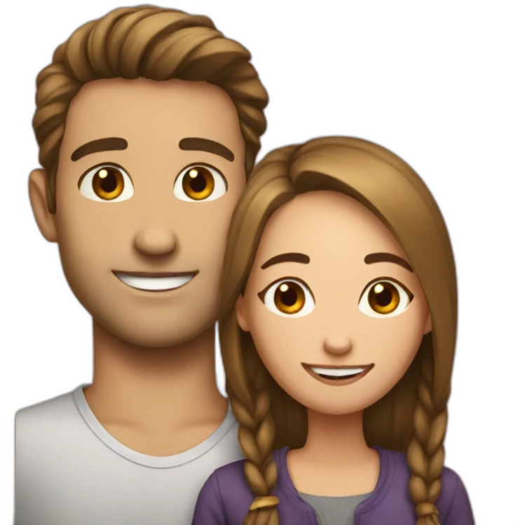 Guy on a girl emoji