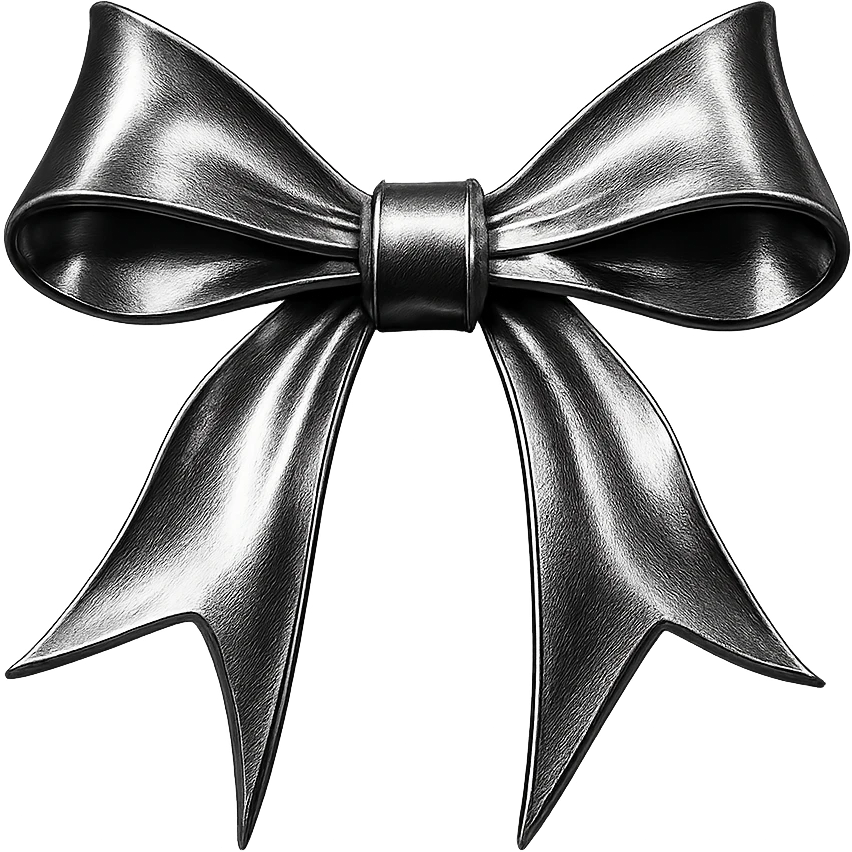 white gothic bow emoji