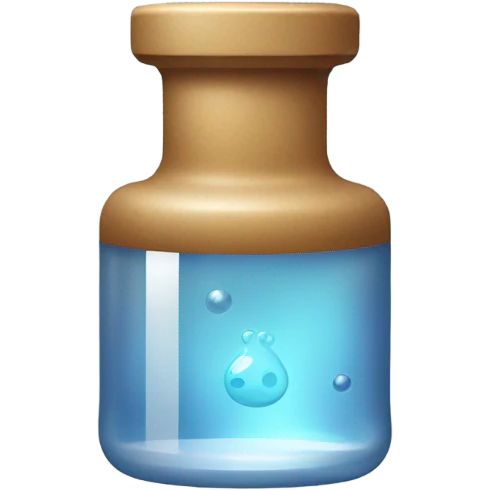 experiment vial, transparent, with no materials in emoji