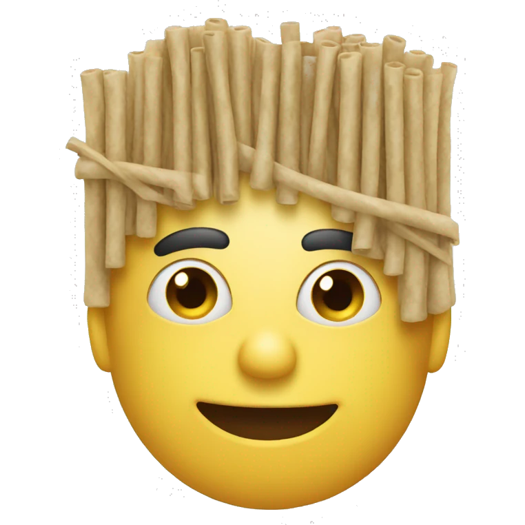 A straw with personality  emoji