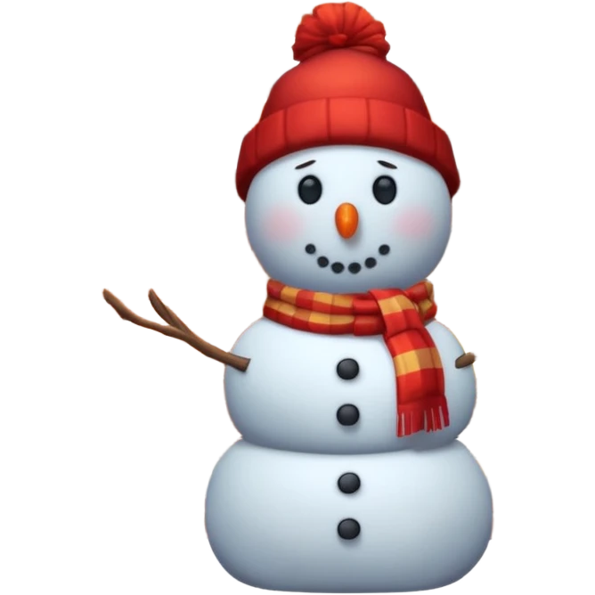 Snowman in front of a fireplace emoji