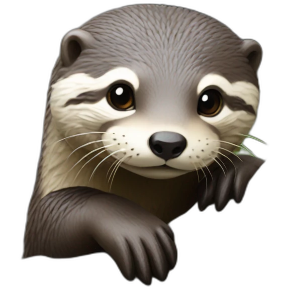 Loutre sur dos tortu emoji