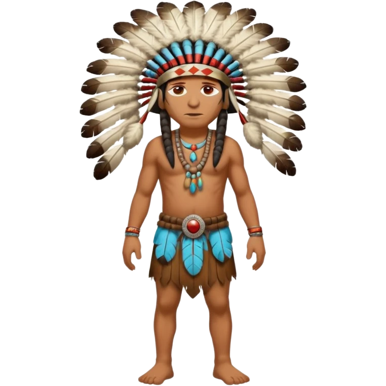 The full body of A native American Indian chief from the 1800s emoji