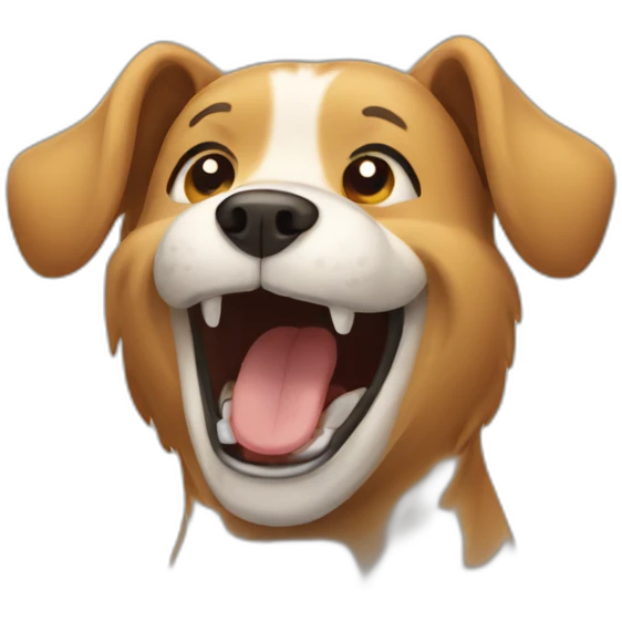 Dog laughing  emoji