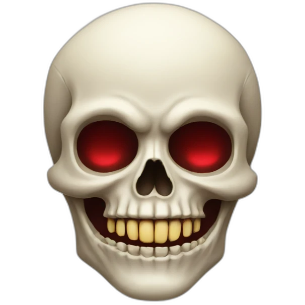 Skull red mouth emoji