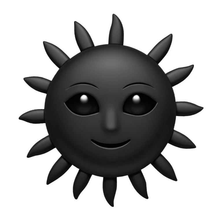 черное солнце emoji