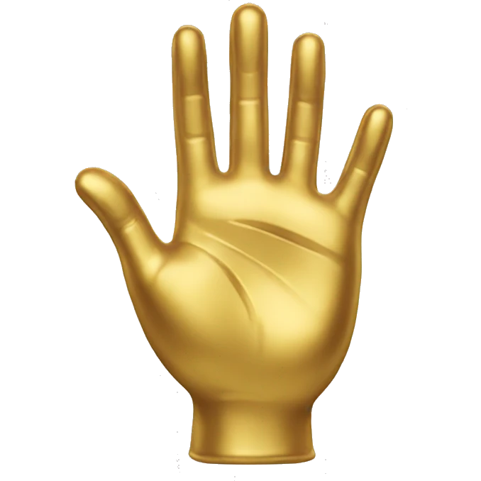 gold hand emoji