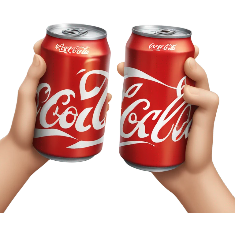 Cheers with coca cola cans emoji