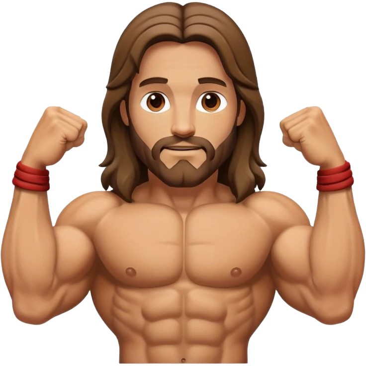 jesus flexing his biceps emoji