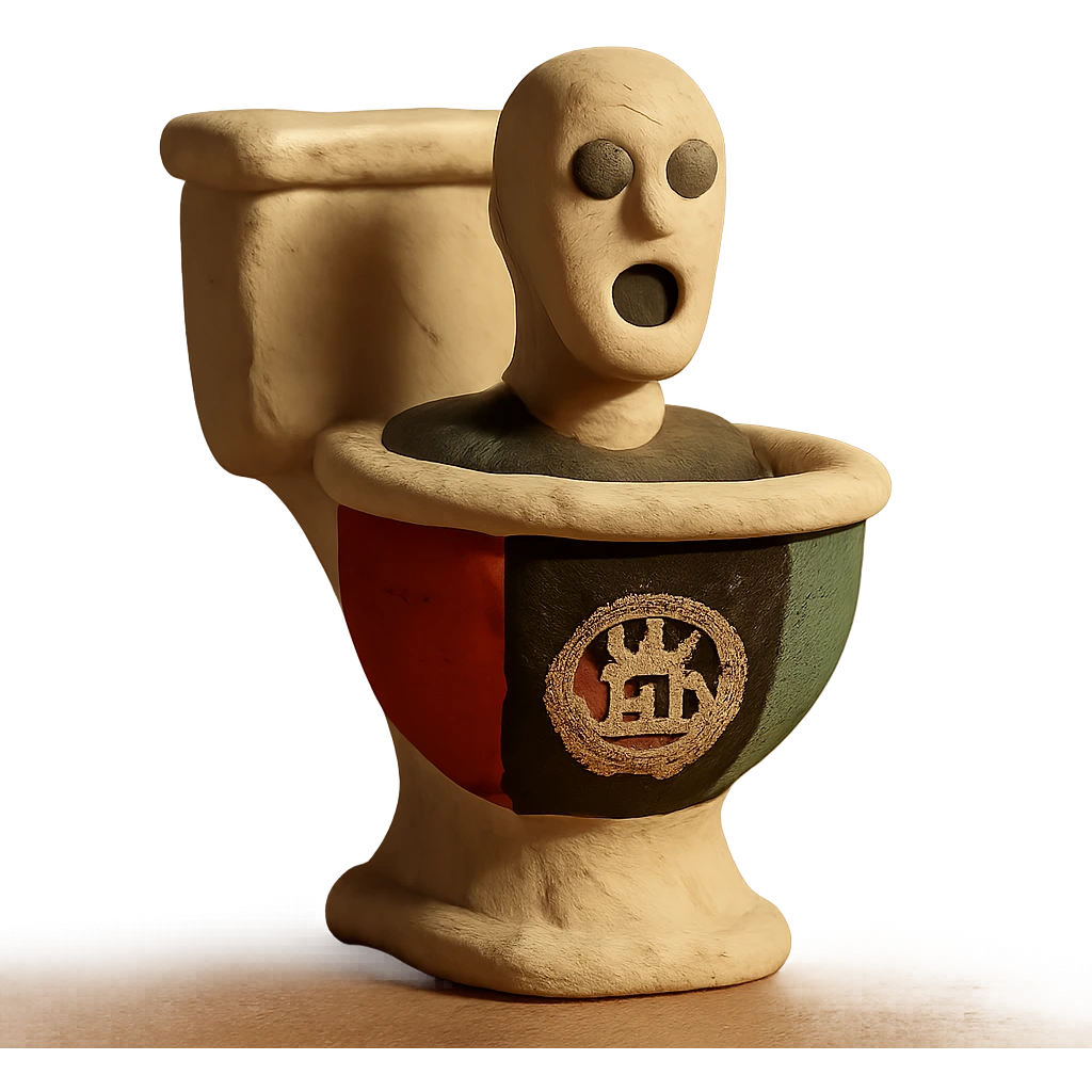 skibidi toilet with Afghanistan flag colors emoji