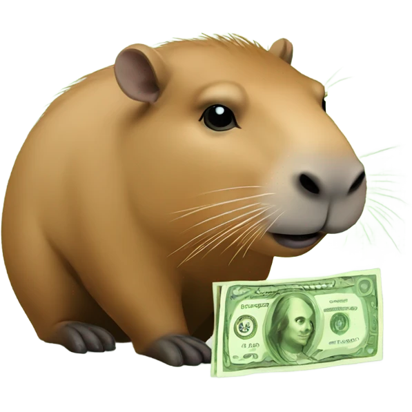 capybara with money emoji