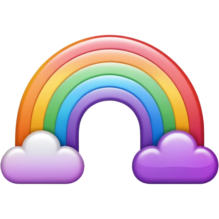 arco iris branco e roxa emoji