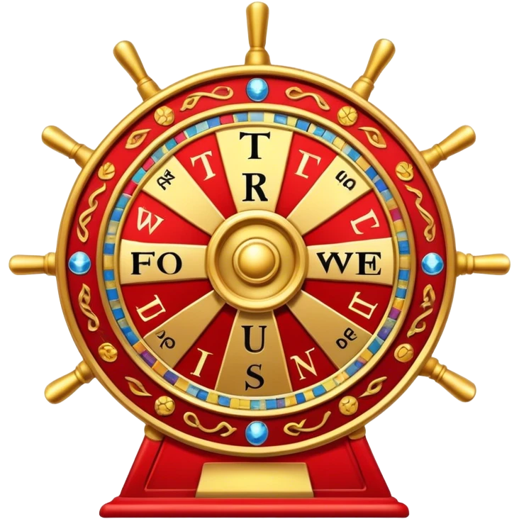 Tarot card with wheel of fortune on it emoji