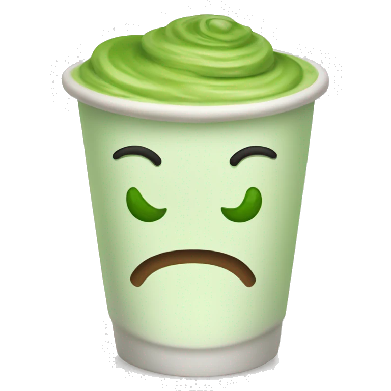 Matcha latte in a plastic cup  emoji
