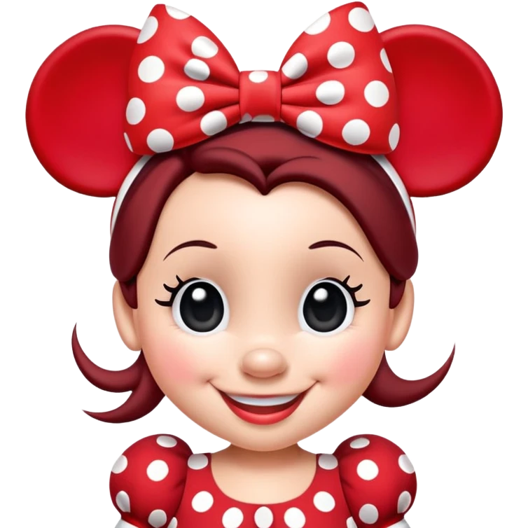 Minnie Mouse polka dot bow headband emoji