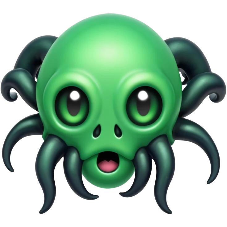 Eldritch black and green horror goopy engagement ring emoji