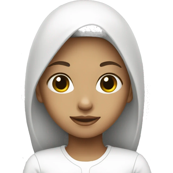 Girl dressed in white emoji