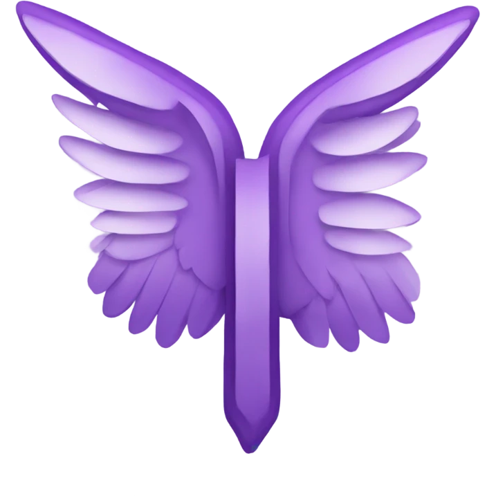 Purple letter s with wings emoji