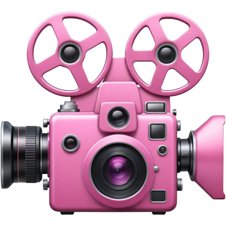 Pink cinema camera emoji