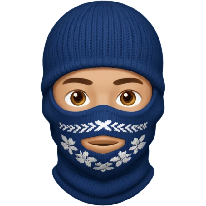 Hombre con pasamontañas emoji