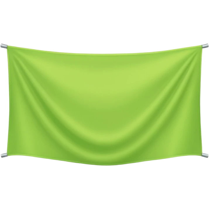 Flat light green horizontal banner emoji